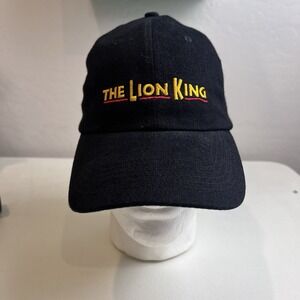Disney The Lion King Broadway Musical Black Cap Hat Heavy Embroider OSFM Vintage